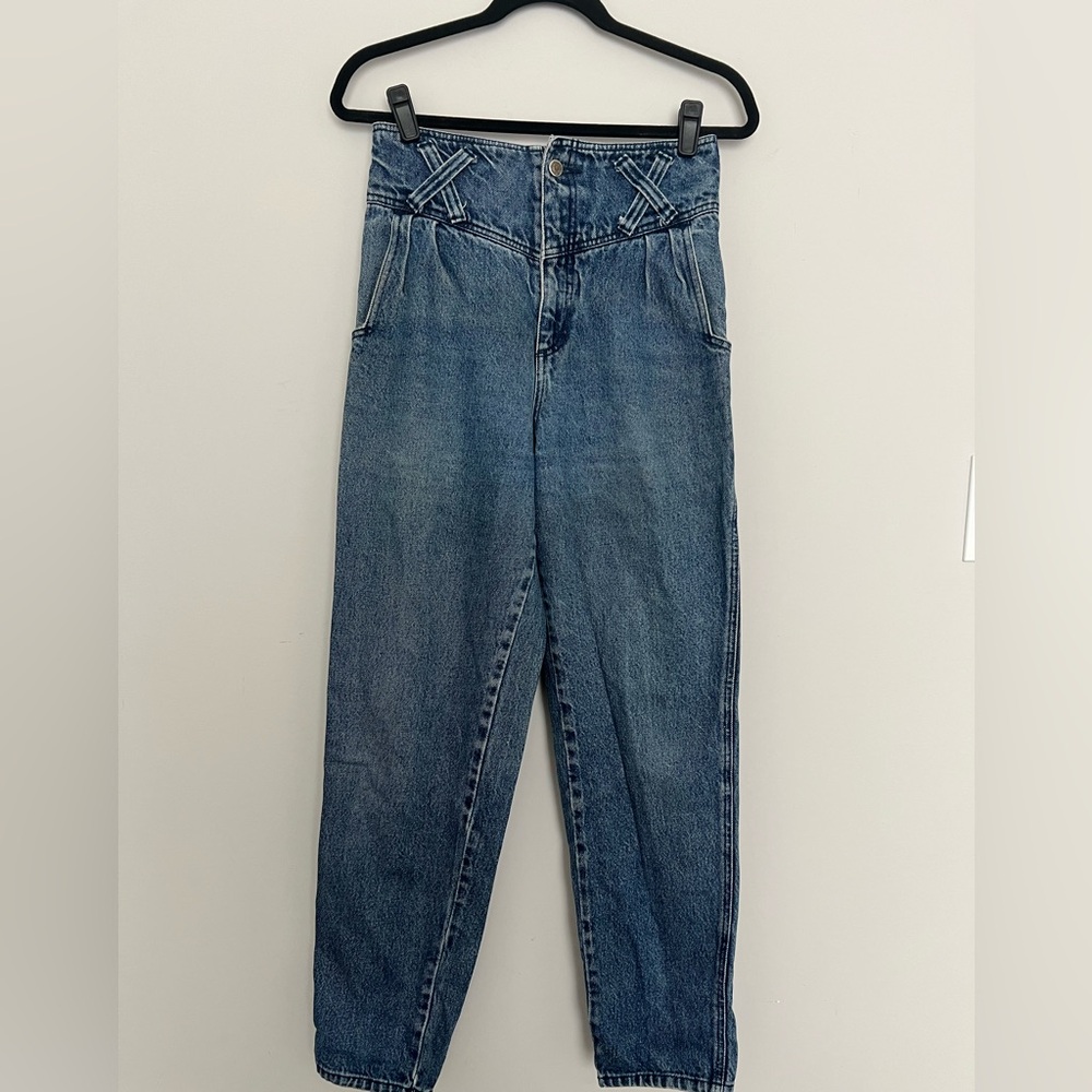 Wrangler 80's Vintage Jeans Western Jeans High Waist Criss Cross belt loops Sz 9